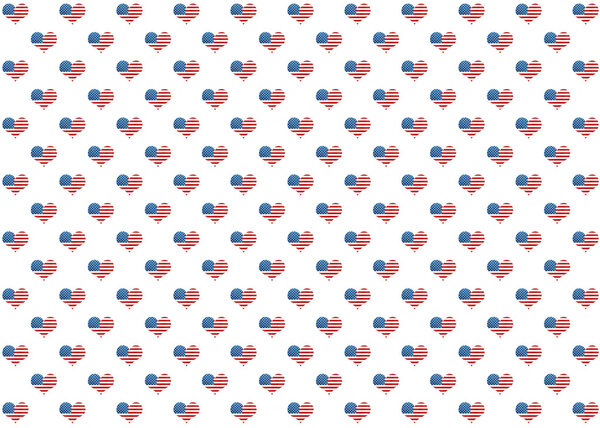 Символ американского флага с сердцем
.