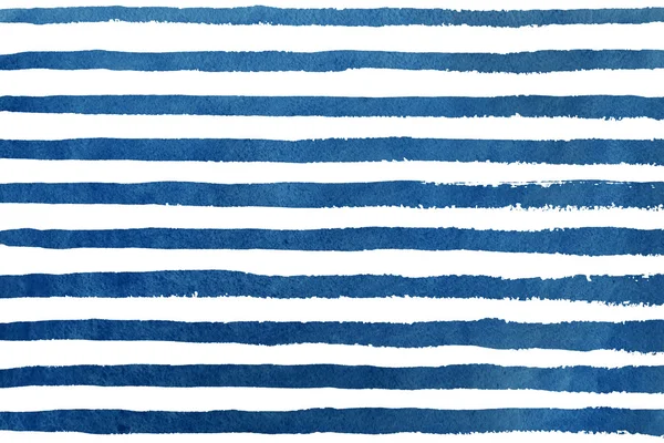 Watercolor dark blue stripe grunge pattern. — Stock Photo, Image