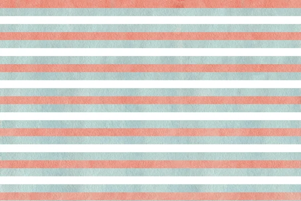 Watercolor pink and blue striped background. — Stock Photo, Image