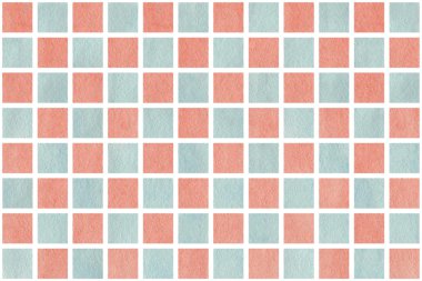 Suluboya mavi ve pembe kareler