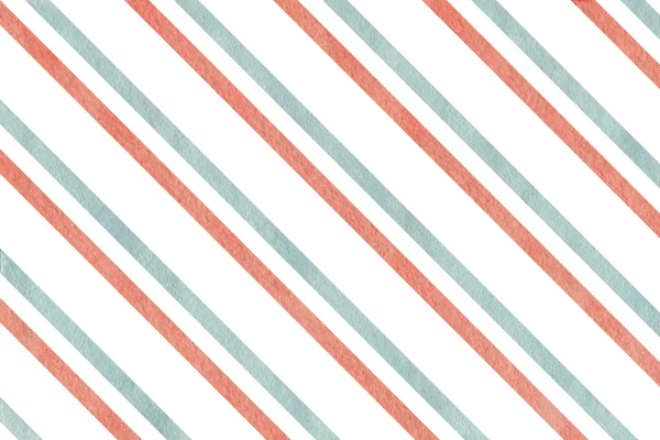 Watercolor pink and blue striped background. — Stock Photo, Image