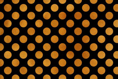 Altın polka dot siyah arka plan. 