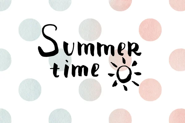 Summer time hand drawn lettering. — Stock Photo, Image