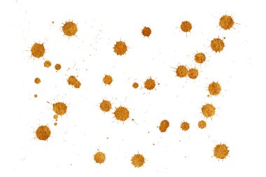 Altın BLOB'lar, beyaz arka plan üzerinde izole.