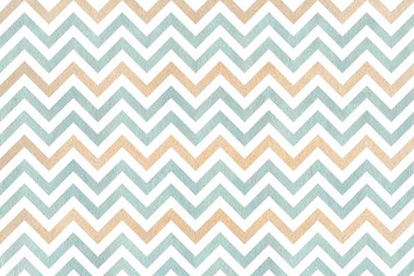 Watercolor beige and blue stripes background, chevron. — Stock Photo, Image