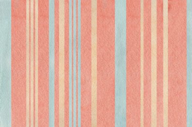 Suluboya, bej pembe ve mavi çizgili arka plan.