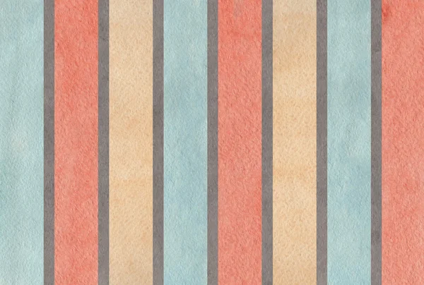 Aquarell grau, rosa, beige und blau gestreift Hintergrund. — Stockfoto