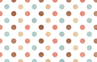 Sulu Boya kahverengi, bej pembe ve mavi polka dot arka plan.