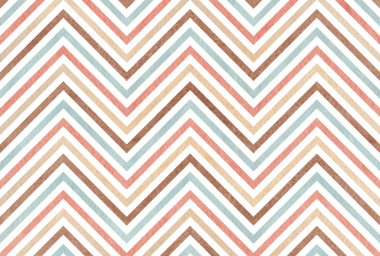 Sulu Boya kahverengi, bej pembe ve mavi çizgili arka plan, chevron.