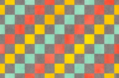 Suluboya Kare Deseni.