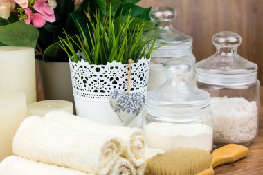 Banyo aksesuarları. Kişisel Hijyen öğeleri.