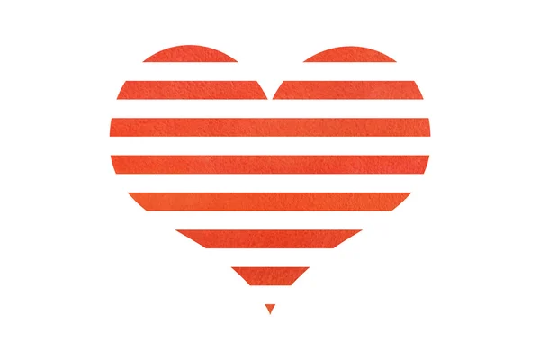 Червоний смугастий акварельний серце — стокове фото