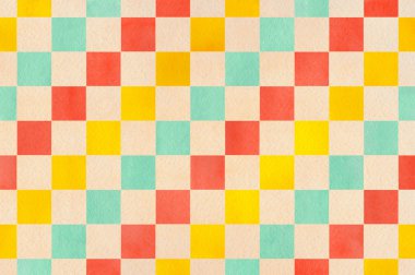 Suluboya Kare Deseni.