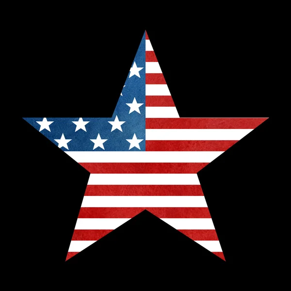 흰색 바탕에 큰 별 미국 국기. — 스톡 사진