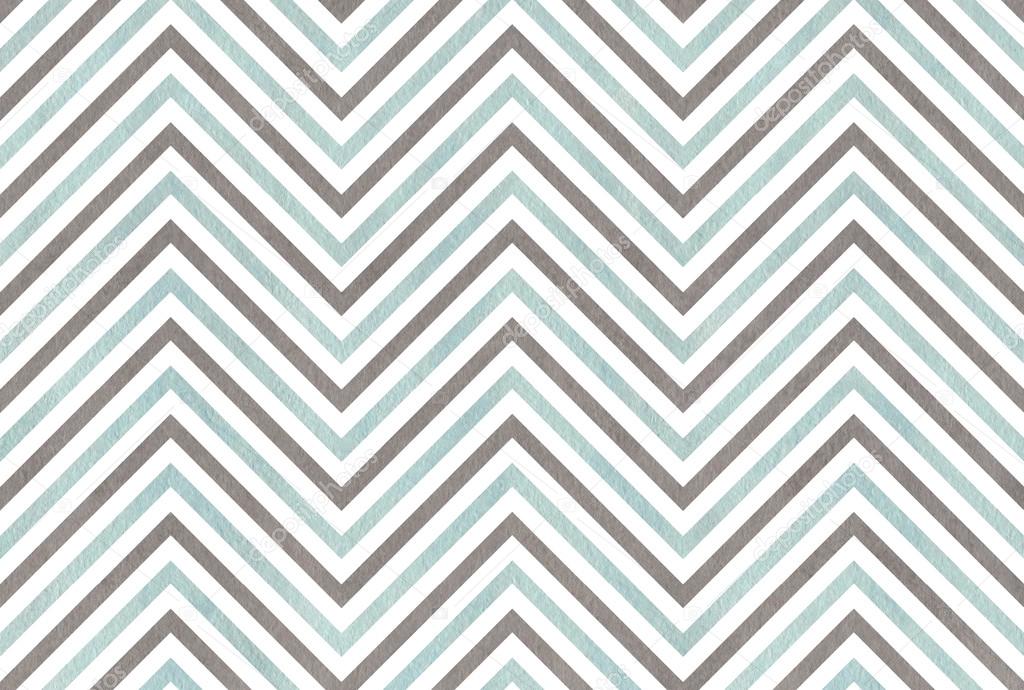 Watercolor gray and blue stripes background, chevron.