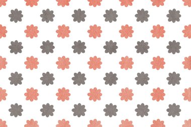 Suluboya pembe ve gri çiçekler.