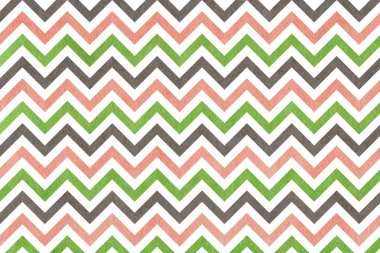 Sulu boya pembe, yeşil ve Gri çizgili arka plan, chevron.