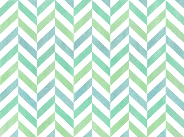 Watercolor stripes background, chevron.