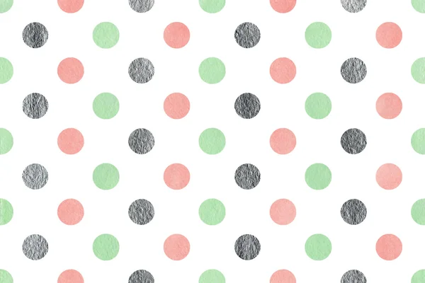 Watercolor polka dot background.