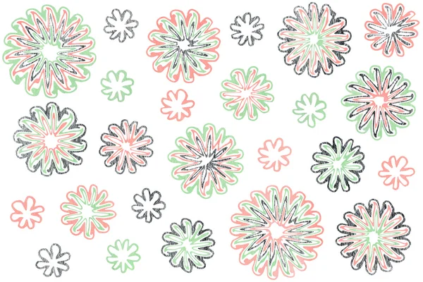 Watercolor abstract flowers on white background — Stock Photo, Image