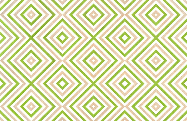 Geometriai mintás bézs és zöld színekben. — Stock Fotó