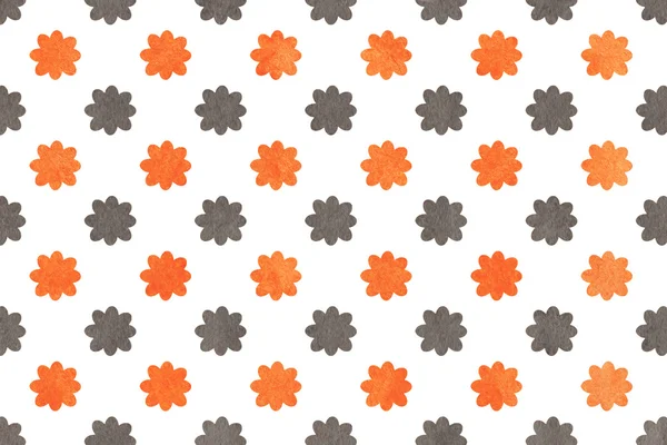 Aquarell grau und orange Blüten. — Stockfoto