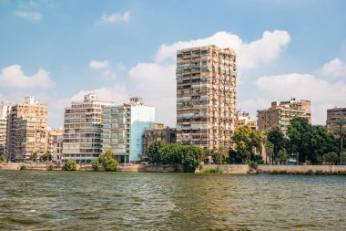 Mısır, Nil nehrinden Kahire manzarası.