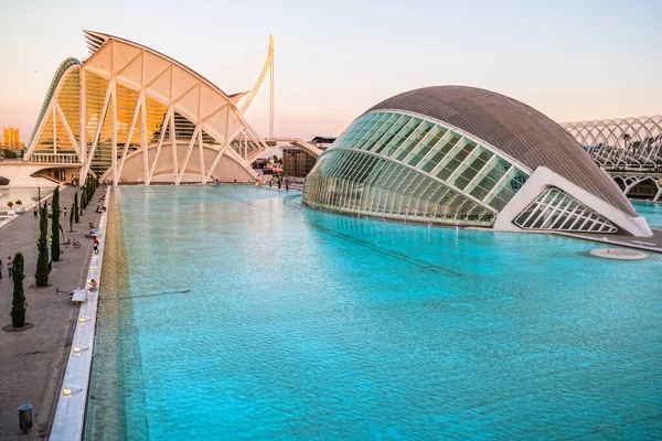 Valencia Espanha Junho 2019 Cidade Das Artes Ciências Valência Pôr — Fotografia de Stock