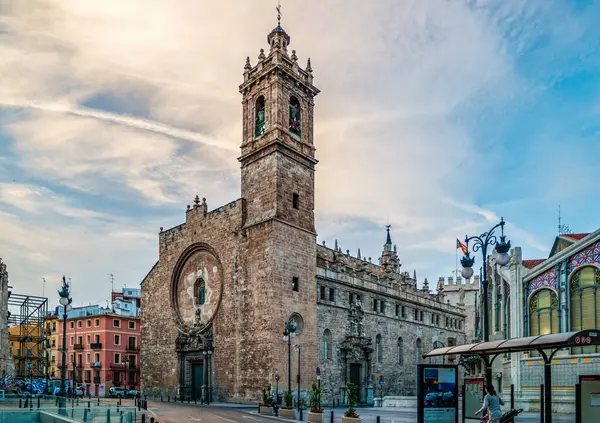 Valencia Spain June 2019 Cathedral Valencia Summer Evening — Foto Stock