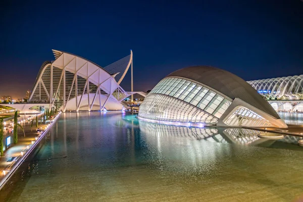 Stad För Konst Och Vetenskap Valencia Vid Solnedgången — Stockfoto