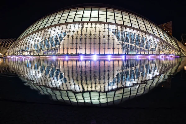 Ville Des Arts Des Sciences Valence Coucher Soleil — Photo