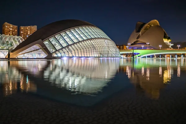 Stad För Konst Och Vetenskap Valencia Vid Solnedgången — Stockfoto