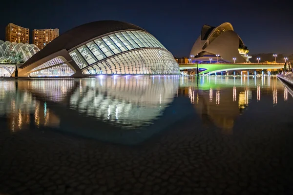 Stad Van Kunst Wetenschappen Valencia Bij Zonsondergang — Stockfoto