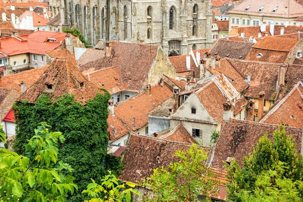 Вид Старый Город Брашов Румынии — стоковое фото