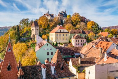 Romanya 'nın antik Sighisoara kenti.