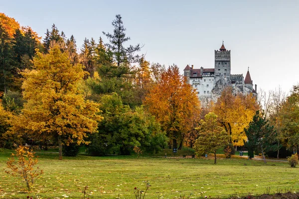 Castelo Drácula Sombrio Outono Transilvânia Romênia — Fotografia de Stock