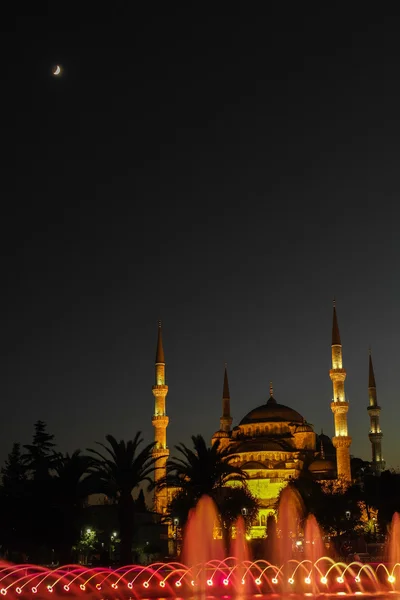 Mezquita azul en la noche — Foto de Stock