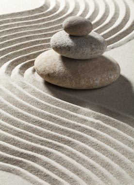 zen flexibility with Asian design in sand for beauty spa or spiritual reflection clipart