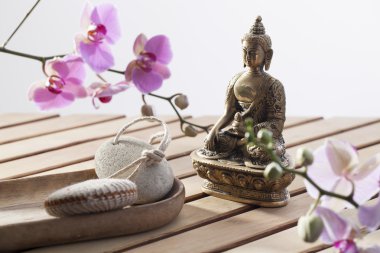 pul pul dökülme ve saflık zen ile Spa'da Buda