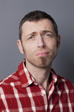 complaining middle age man feeling sorry