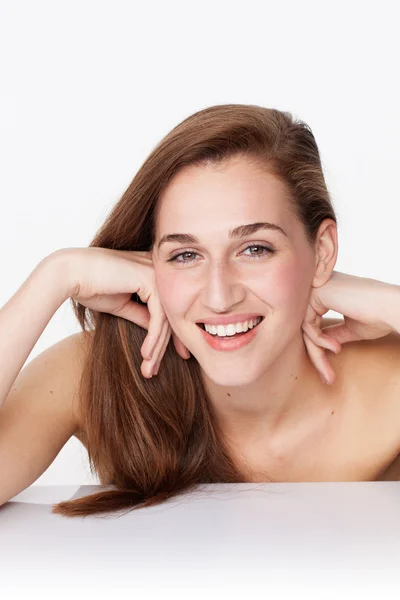 Símbolo de beleza saudável para spa, cuidados com a pele e tratamento de cabelo — Fotografia de Stock