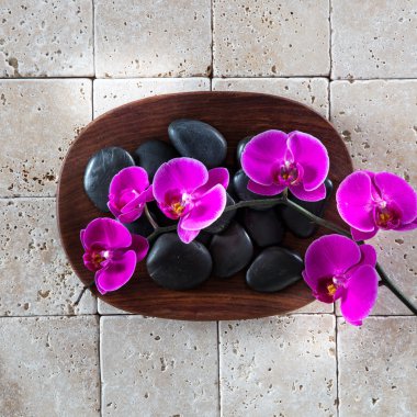 rahatlama sembolü ve zen duvar kağıdı için düz lay