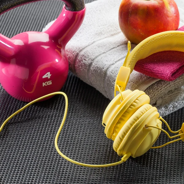 Vida tranquila do exercício de fitness, estilo de vida esportivo e conceito de dieta — Fotografia de Stock