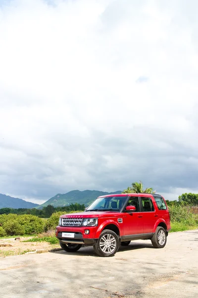 Land Rover Discovery 4 Test Drive el 13 de mayo de 2014 en Hong Kong . — Foto de Stock