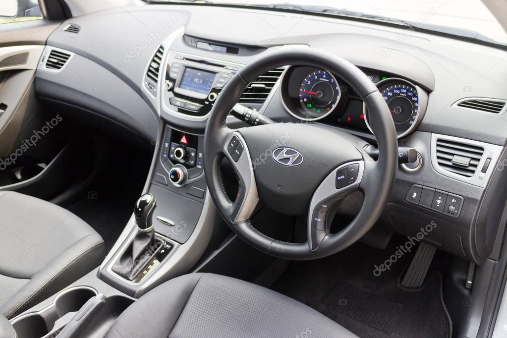 Hyundai Elantra 2014 Interieur Redaktionelles Stockfoto