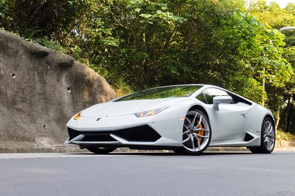 Lamborghini Huracan Lp610-4 2014 test sürüşü — Stok fotoğraf