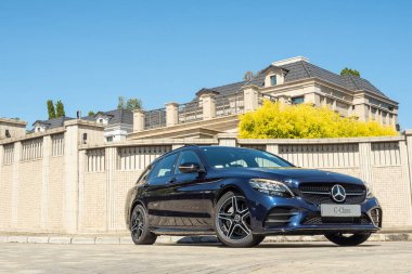 Hong Kong, Çin 27 Ekim 2020: Mercedes-Benz C-Sınıfı 2020 Test Sürüşü Günü 27 Ekim 2020, Hong Kong.
