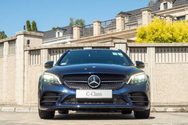 Hong Kong, Çin 27 Ekim 2020: Mercedes-Benz C-Sınıfı 2020 Test Sürüşü Günü 27 Ekim 2020, Hong Kong.