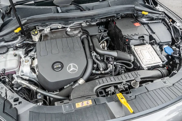 Hongkong Kína Szeptember 2020 Mercedes Benz Gla 2020 Engine Sept — Stock Fotó