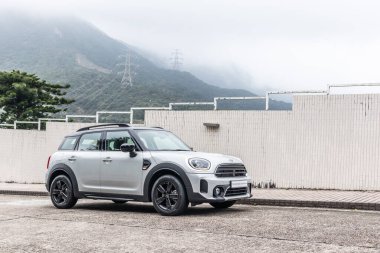 Hong Kong, Çin 11 Aralık 2020: Mini Cooper Vatandaşı Test Sürüşü Günü 11 Aralık 2020, Hong Kong.